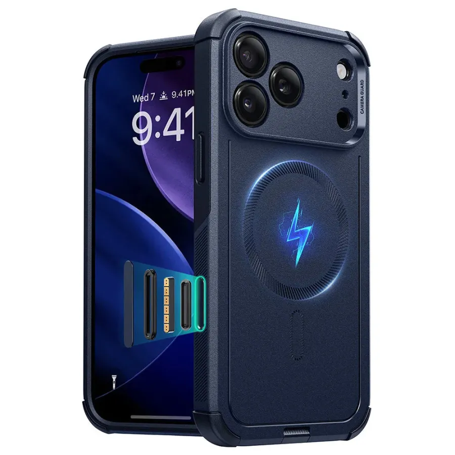Калъф за iPhone 17 Pro Max - ESR Cyber Halolock - Син