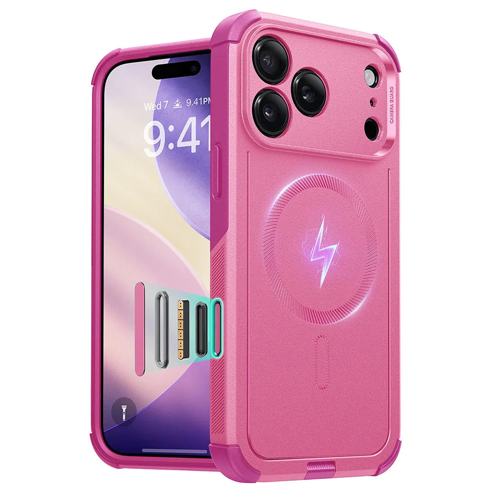 Калъф за iPhone 17 Pro - ESR Cyber Halolock - Розов