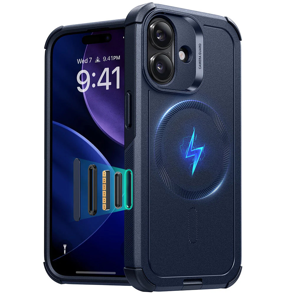 Калъф за iPhone 17 - ESR Cyber Halolock - Син