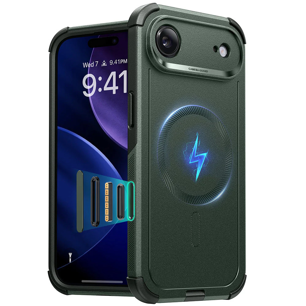 Калъф за iPhone 17 Air - ESR Cyber Halolock - Зелен