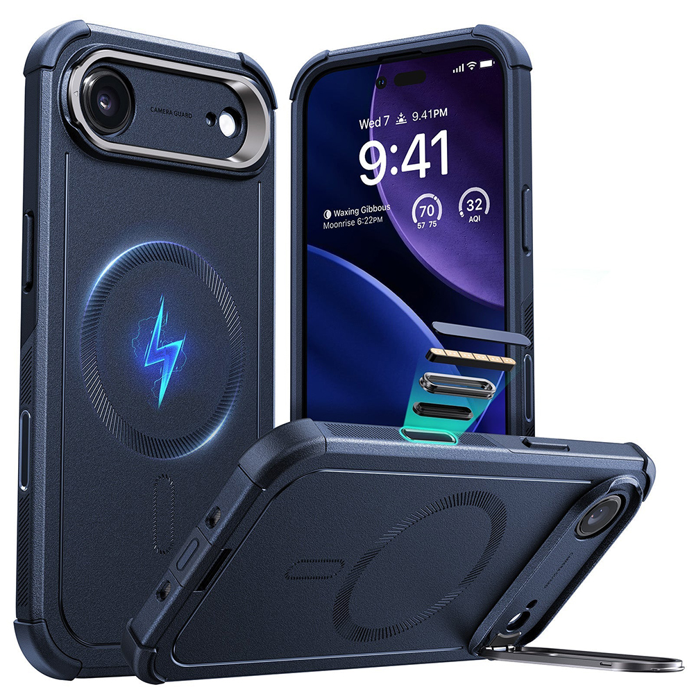 Калъф за iPhone 17 Air - ESR Cyber Armor Kickstand - Син