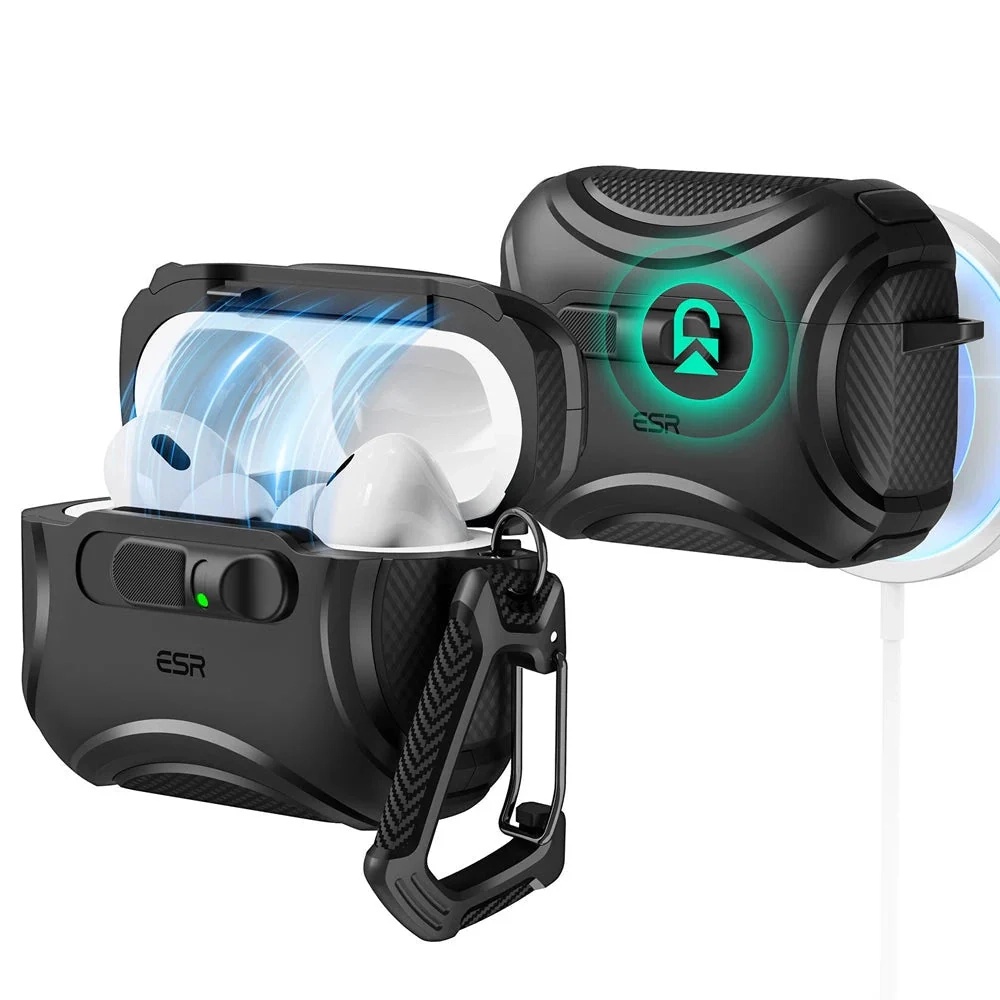 Калъф за Apple AirPods Pro 3 - ESR Cyber FlickLock HaloLock - Черен