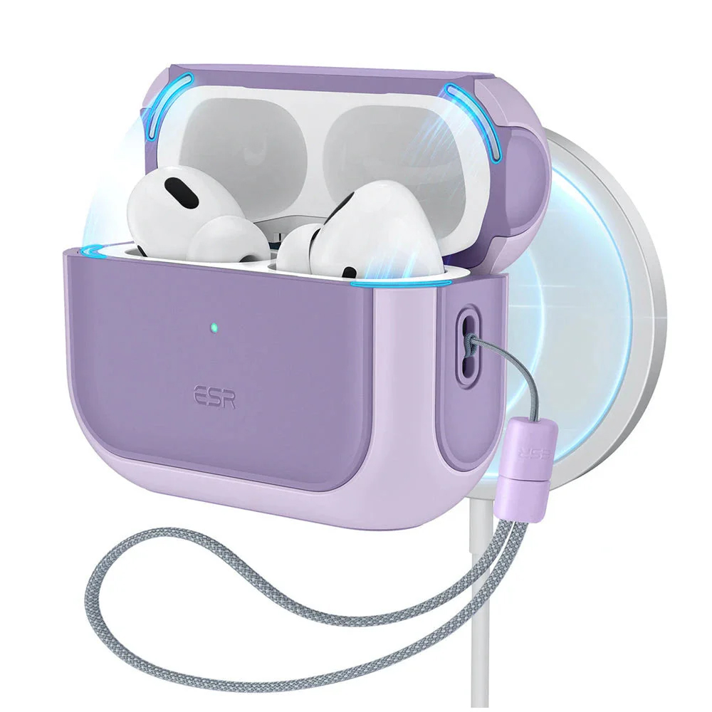 Калъф за Apple AirPods Pro 3 - ESR Orbit Hybrid HaloLock - лавандула