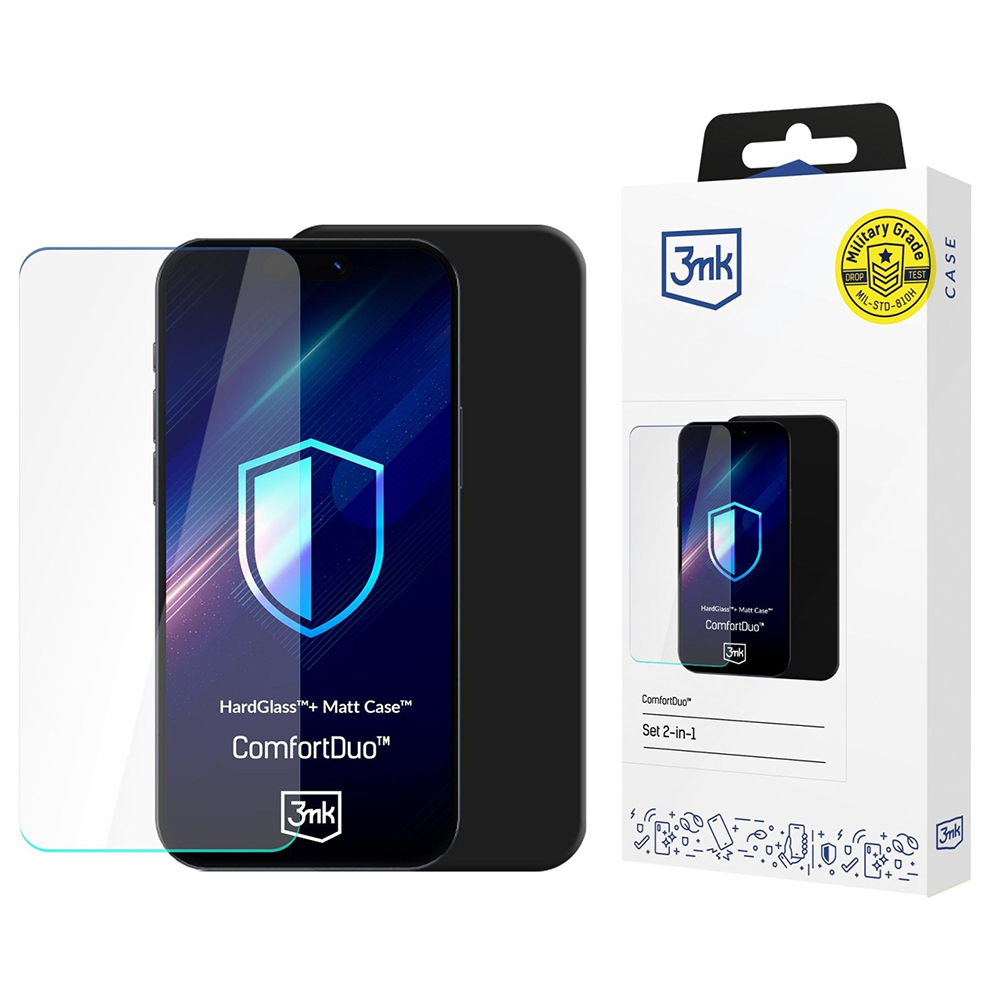 Капак за Samsung Galaxy S26 - 3mk ComfortDuo Glass + Калъф - Черен