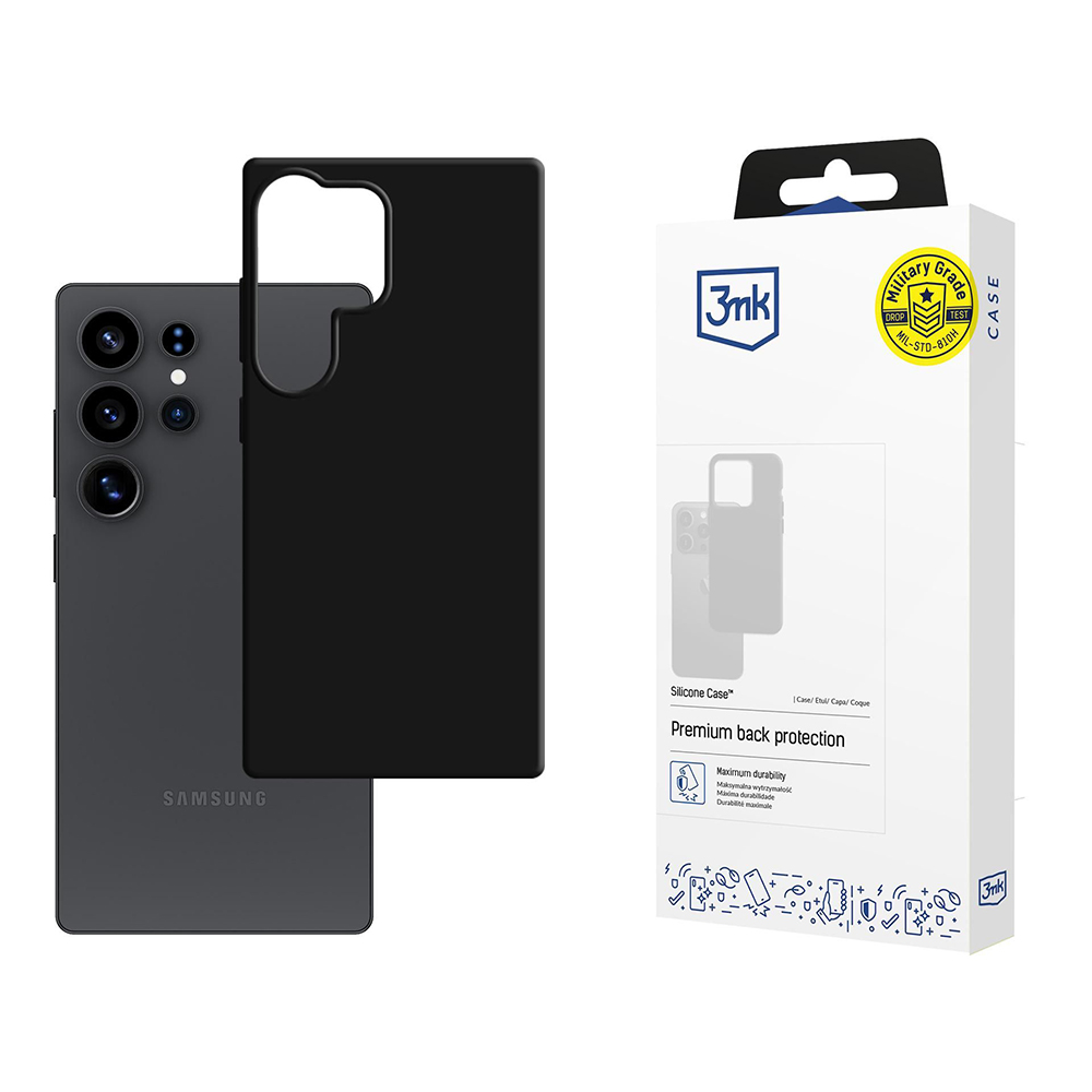 Калъф за Samsung Galaxy S25 Ultra - 3mk Silicone Case - Черен