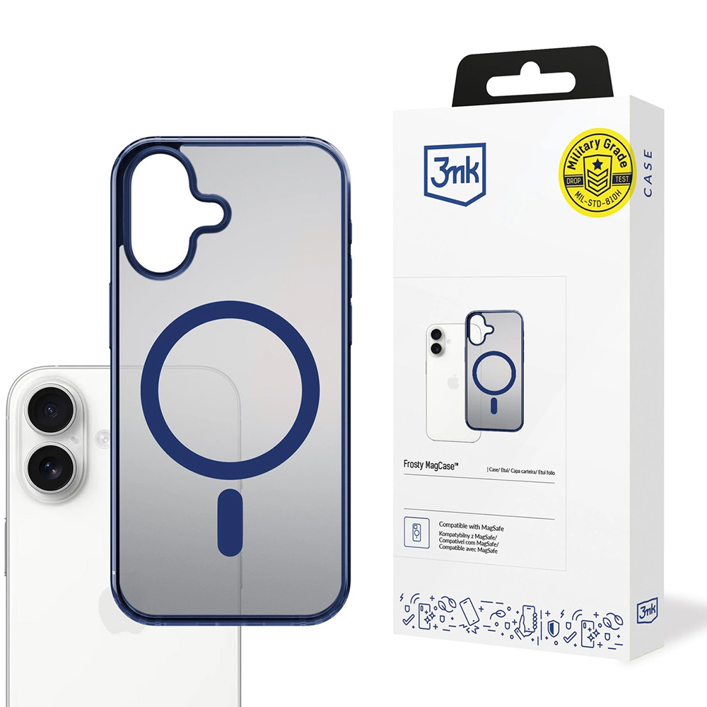 Калъф за iPhone 17 - 3mk Frosty MagCase - Син