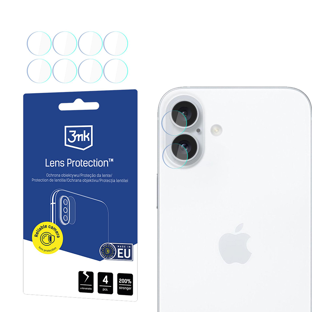 Калъф за iPhone 17 (комплект 4) - 3mk Lens Protection - Прозрачен