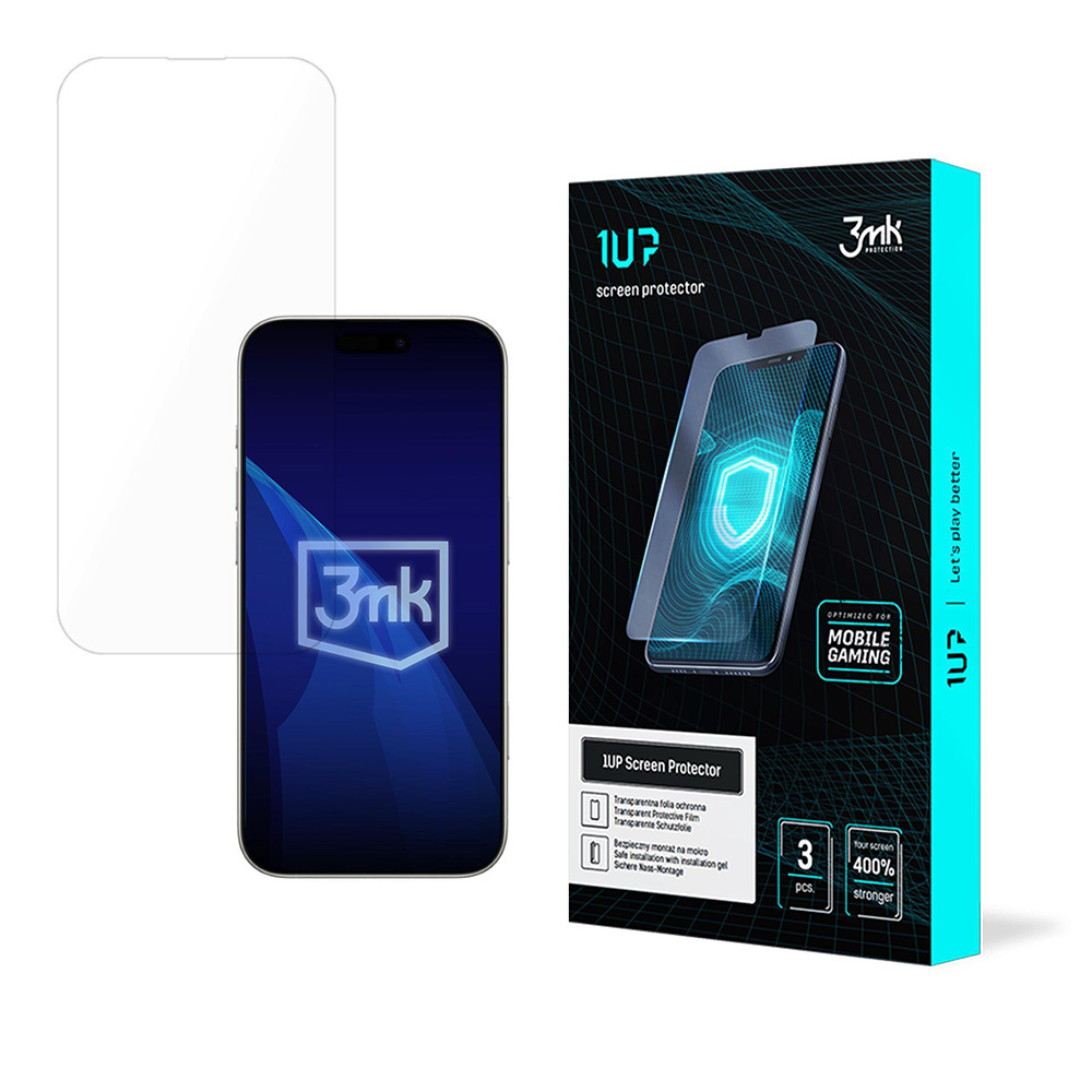 Калъф за iPhone 17 Pro - 3mk 1UP Screen Protector (комплект 3) - Прозрачен