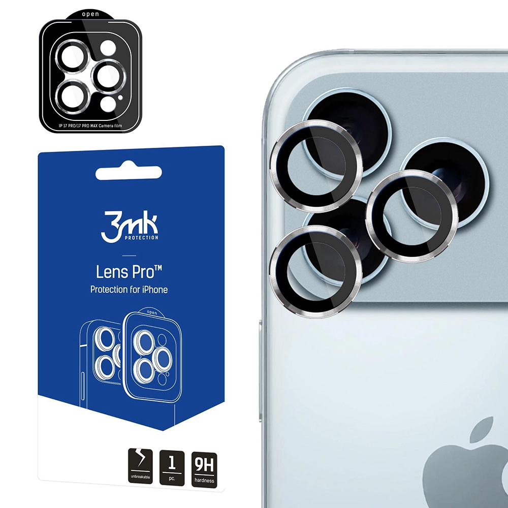Калъф за iPhone 17 Pro / iPhone 17 Pro Max - 3mk Lens Protection Pro - Сребрист