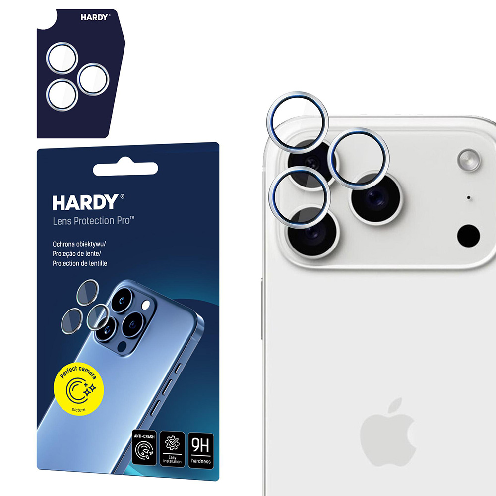 Калъф за iPhone 17 Pro / iPhone 17 Pro Max - 3mk Hardy Lens Protection Pro - Сребрист
