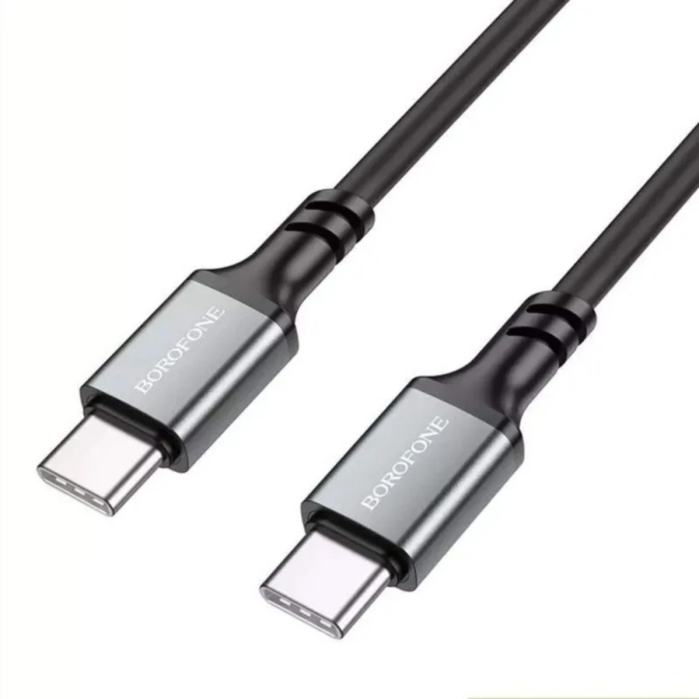 Кабел за зареждане, USB-C към USB-C, 60W, 1m - Borofone (BX83) - Черен