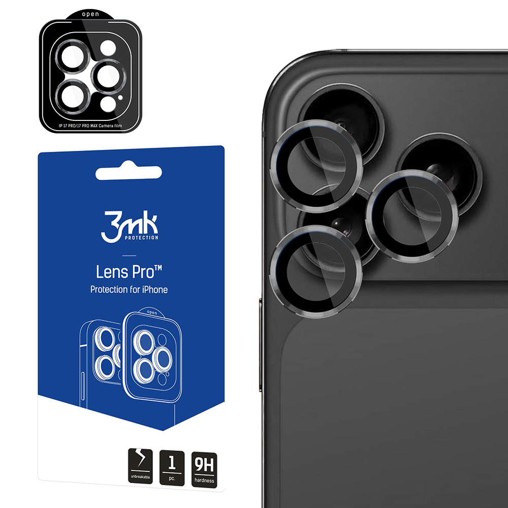 Калъф за iPhone 17 Pro / iPhone 17 Pro Max - 3mk Lens Protection Pro - Титаниев Сив