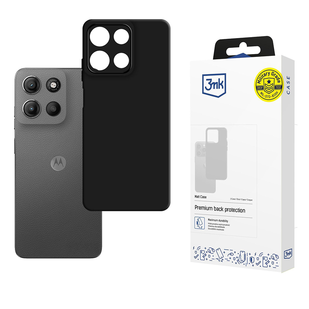 Калъф за Motorola Moto Moto G15 / G15 Power - 3mk Matt Case - Черен