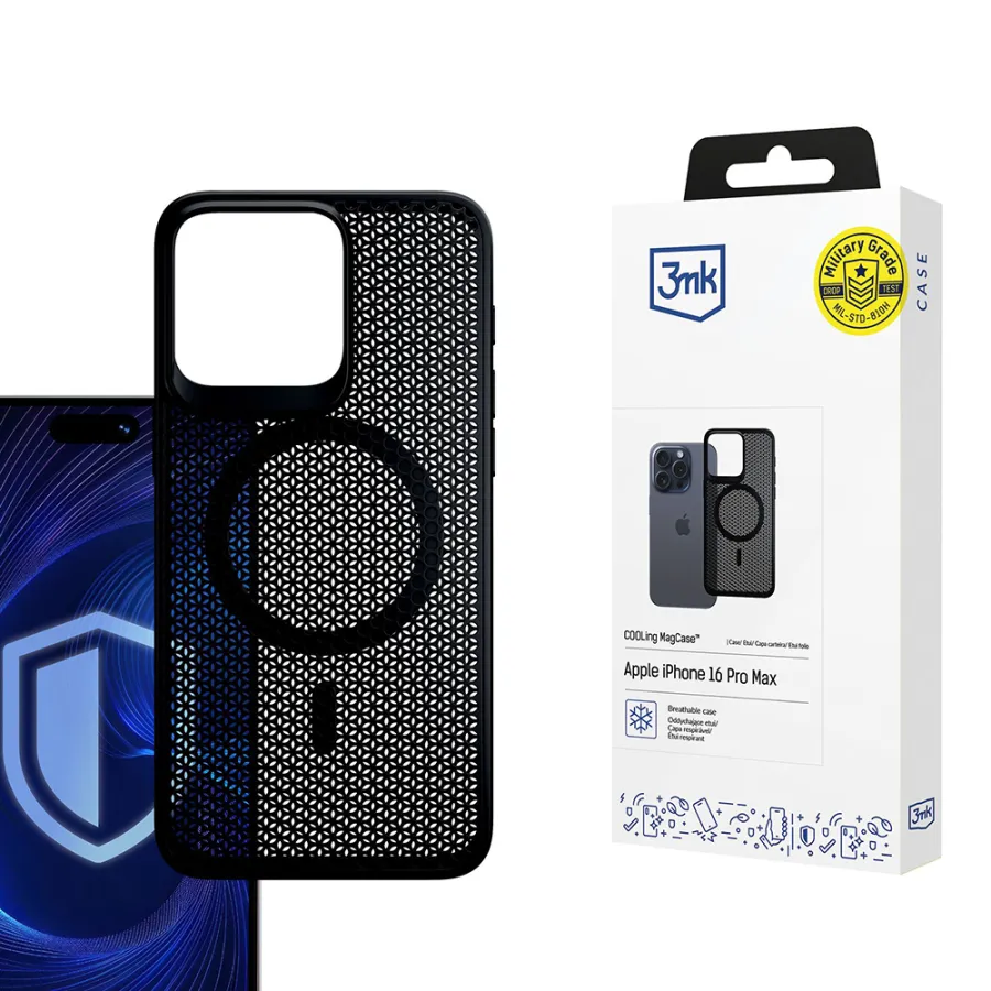 Калъф за iPhone 16 Pro Max - 3mk COOLing MagCase - Черен