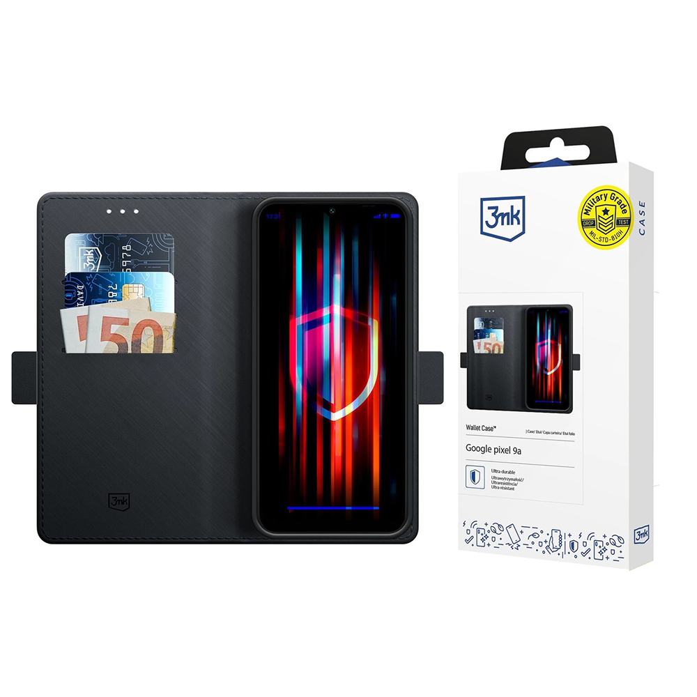 Калъф за Google Pixel 9a - 3mk Wallet Case- черен