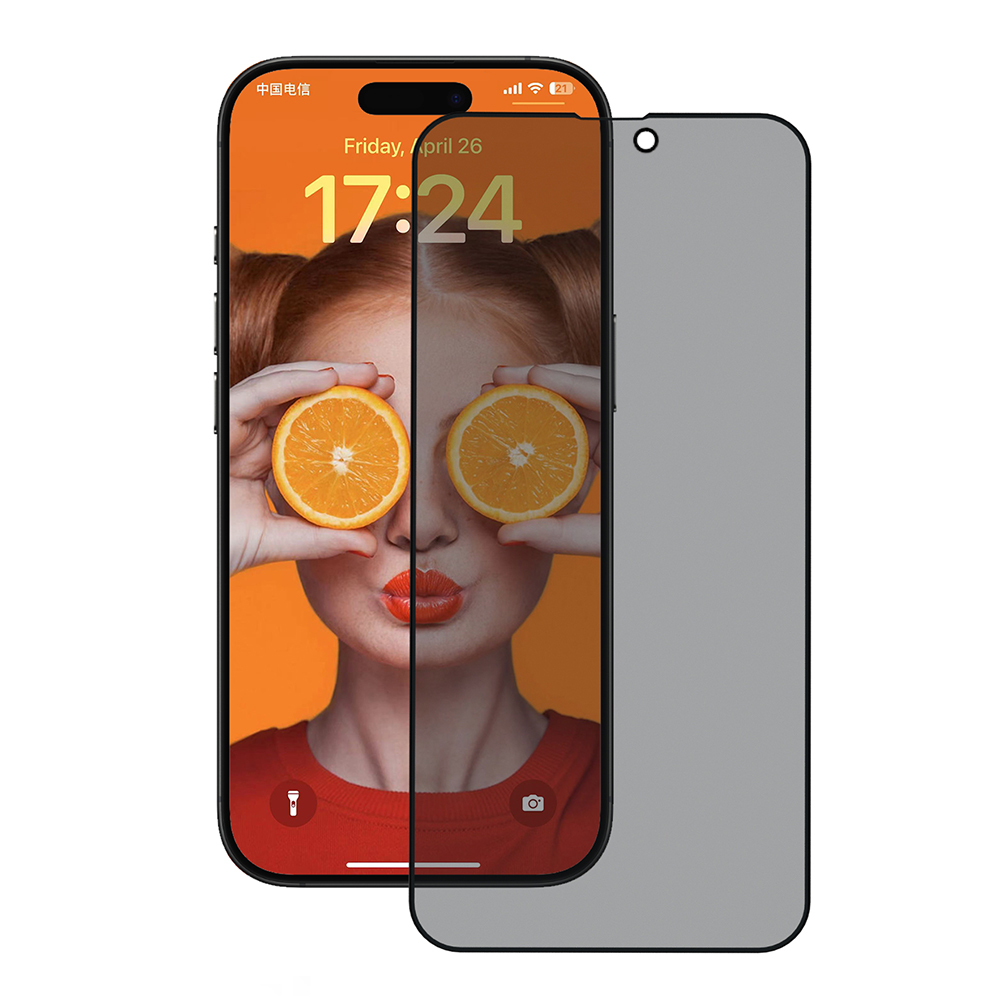 Калъф за iPhone 17 Air - ANANK 2.5D 5X Reinforced 180° Privacy Screen Protector - Черен