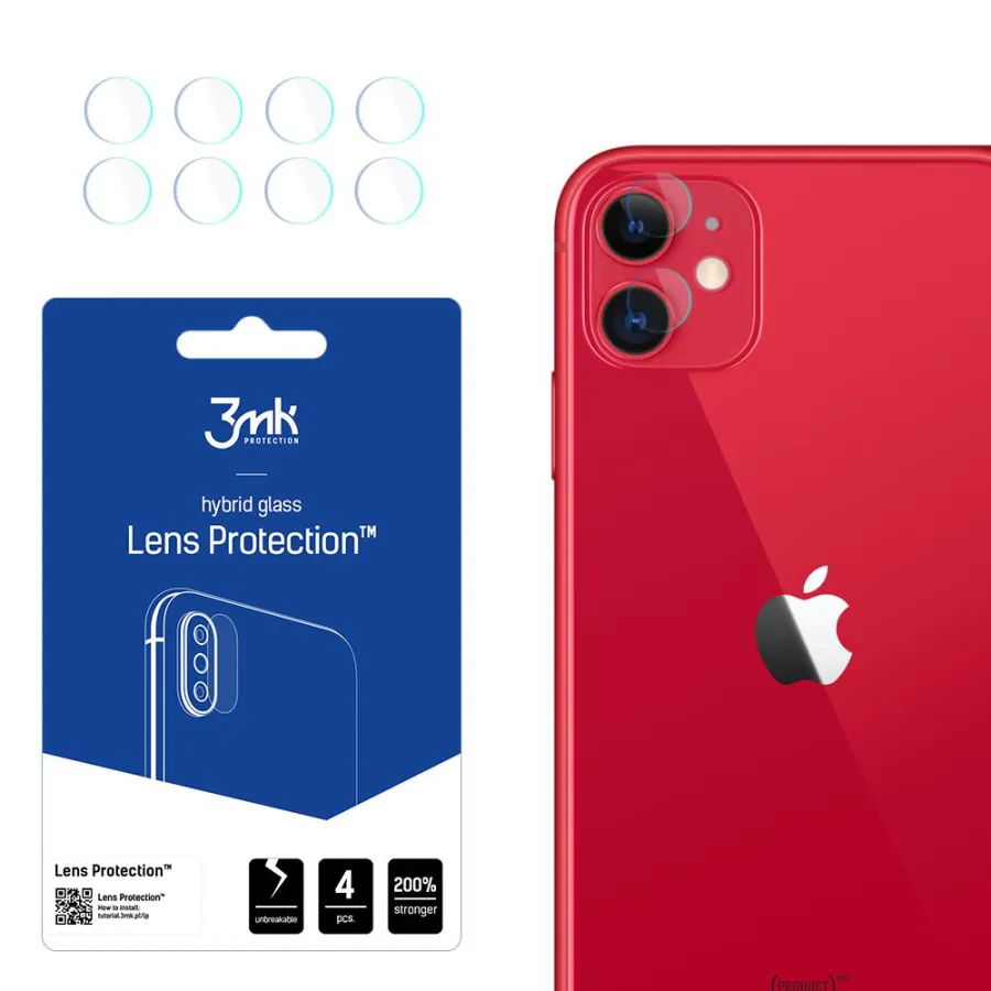 Калъф за iPhone 11 (комплект 4) - 3mk Lens Protection - Прозрачен