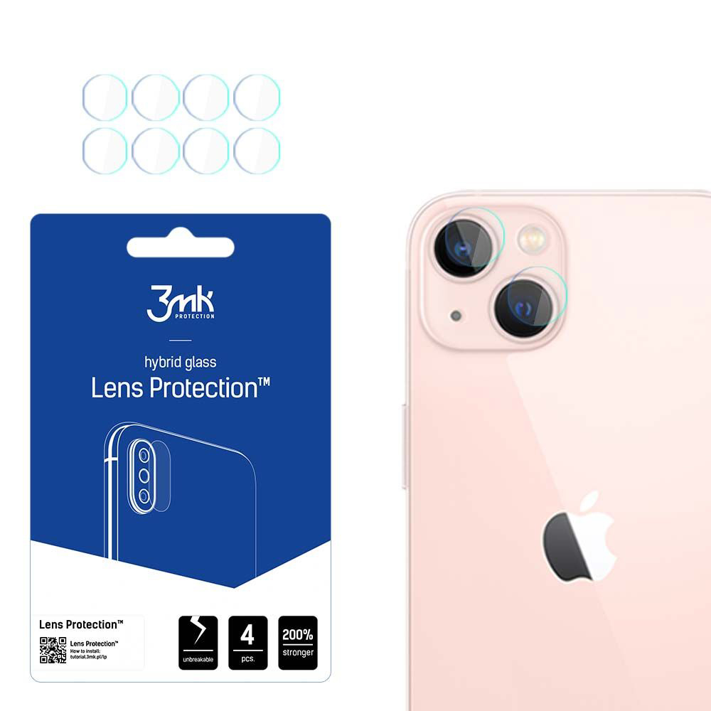 Калъф за iPhone 14 (комплект от 4) - 3mk Lens Protection - Прозрачен