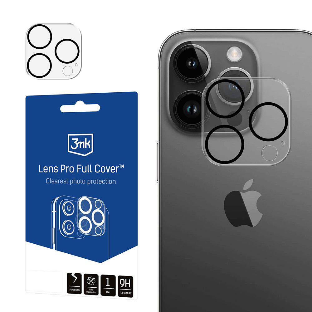 Калъф за iPhone 13 Pro - 3mk Lens Pro Full Cover - Прозрачен