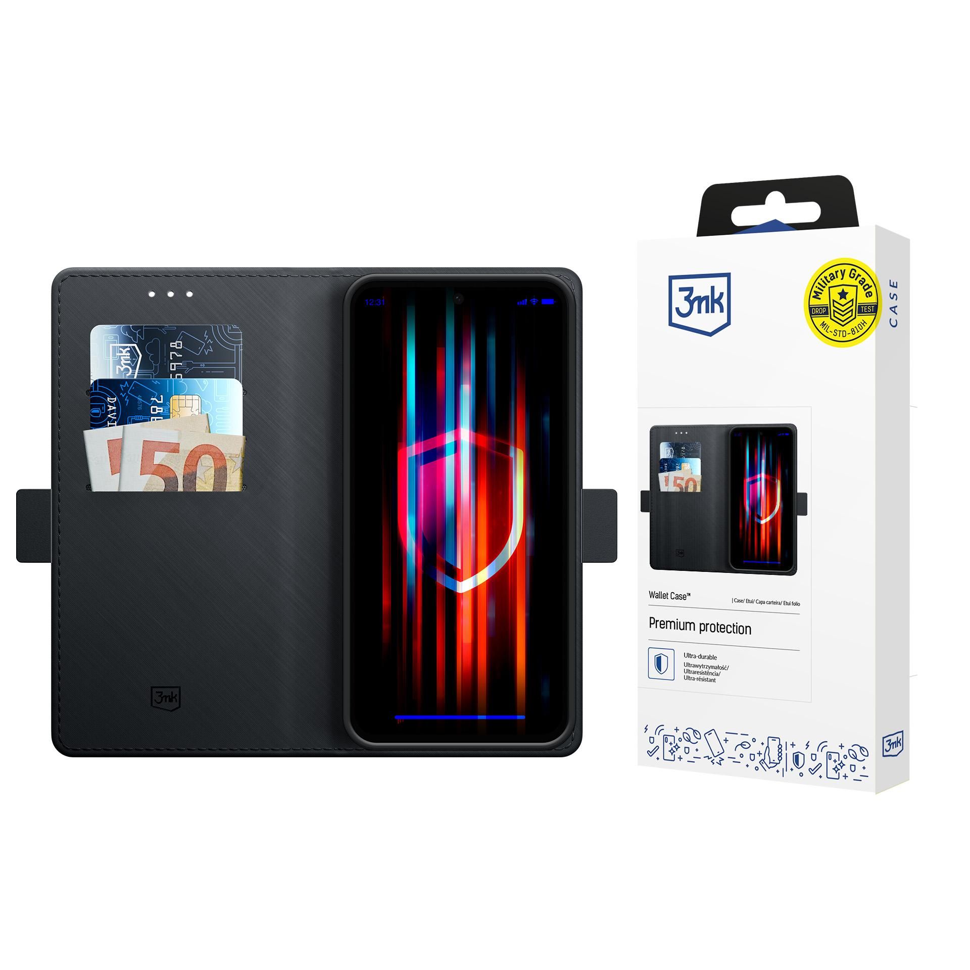 Калъф за Samsung Galaxy A26 5G - 3mk Wallet Case- Черен