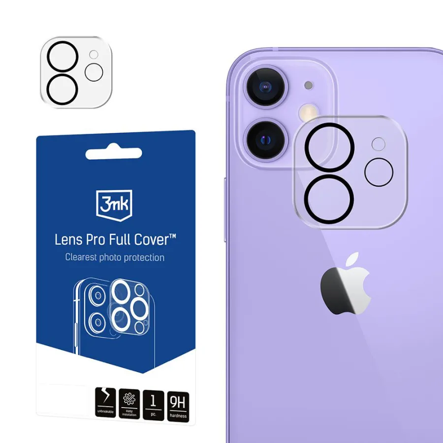 Калъф за iPhone 12 - 3mk Защита на обектива - Прозрачен