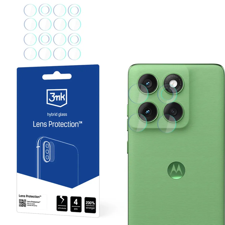 Калъф за Motorola Edge 60 (комплект 4) - 3mk Lens Protection - Прозрачен