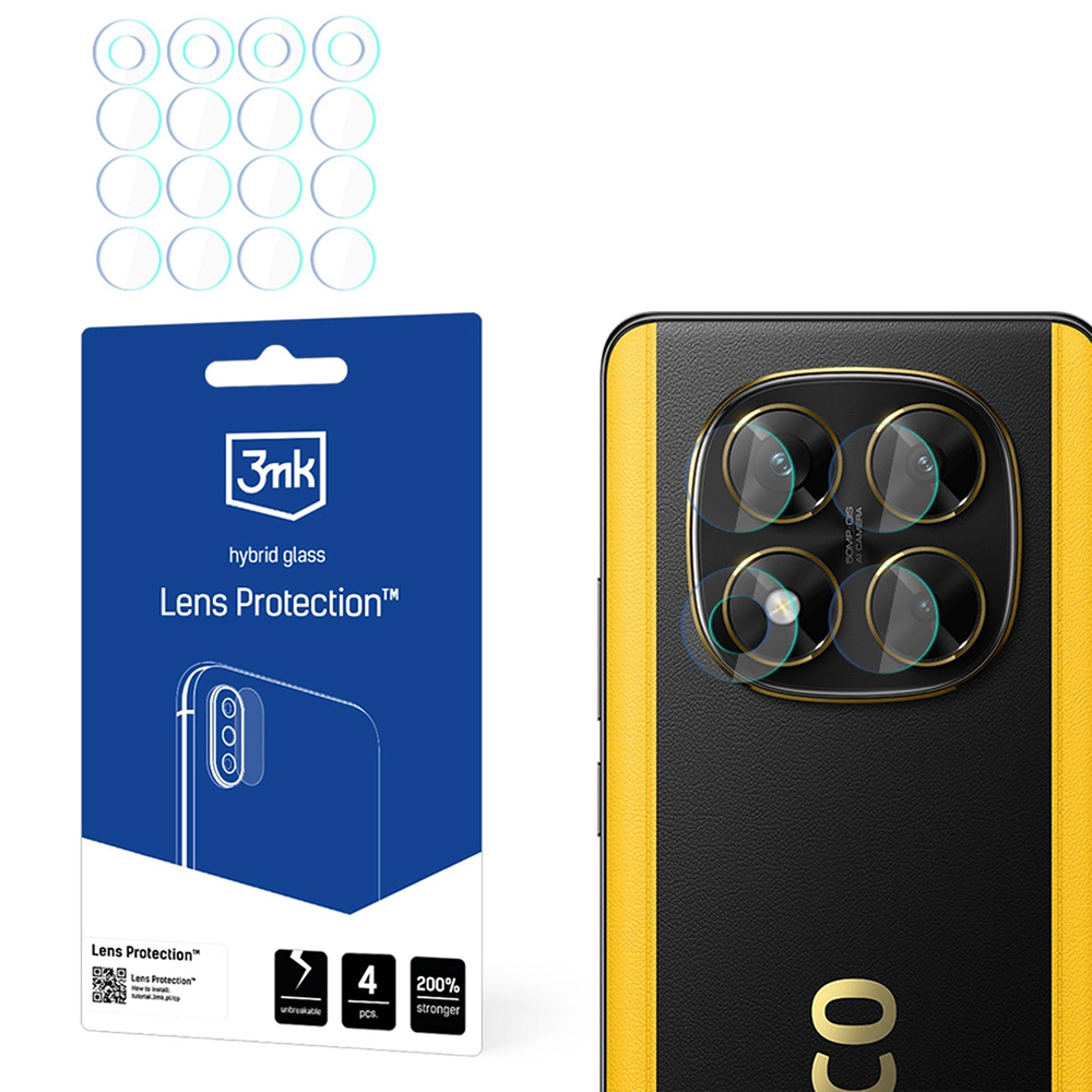 Калъф за Xiaomi Poco X7 (комплект от 4 бр.) - 3mk Lens Protection - Прозрачен