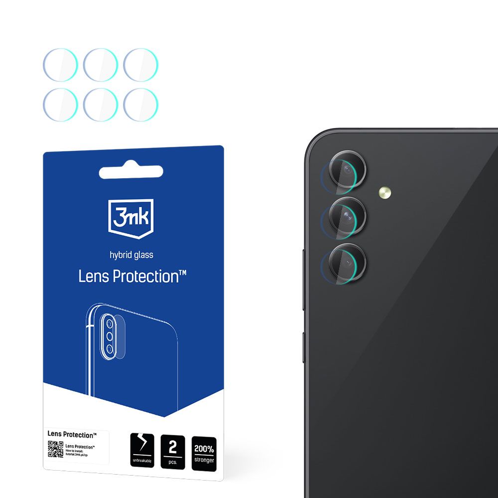 Калъф за Samsung Galaxy A54 (комплект 4) - 3mk Lens Protection - Прозрачен