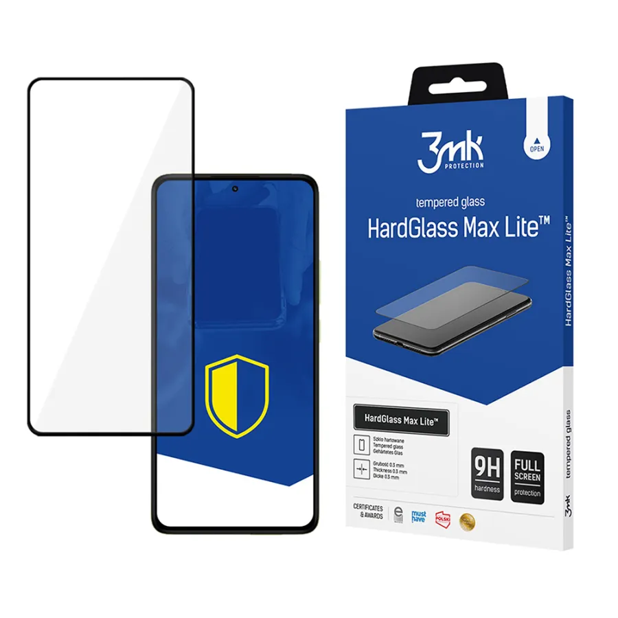 Калъф за Xiaomi Redmi Note 14 Pro 4G / 14 Pro 5G / 14 Pro+ 5G - 3mk HardGlass Max Lite Tempered Screen Protector - Черен