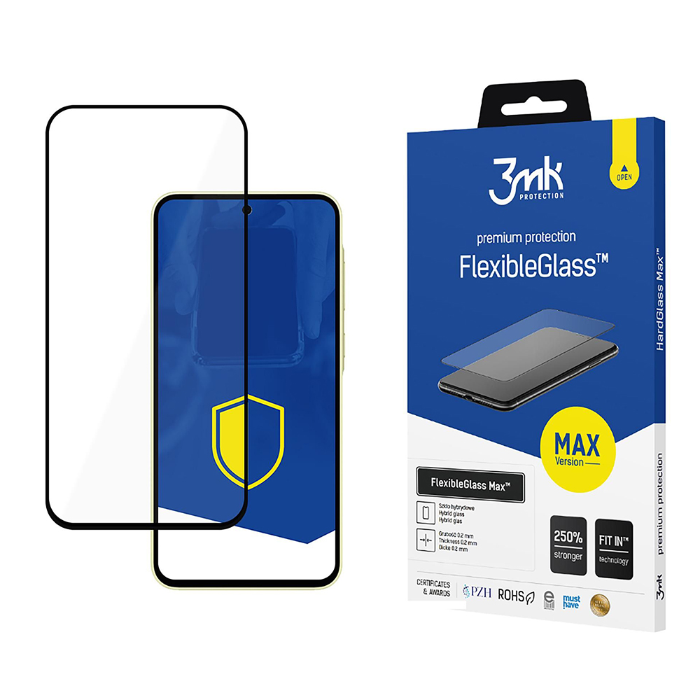 Капак за Samsung Galaxy A35 5G - 3mk FlexibleGlass Max - Черен