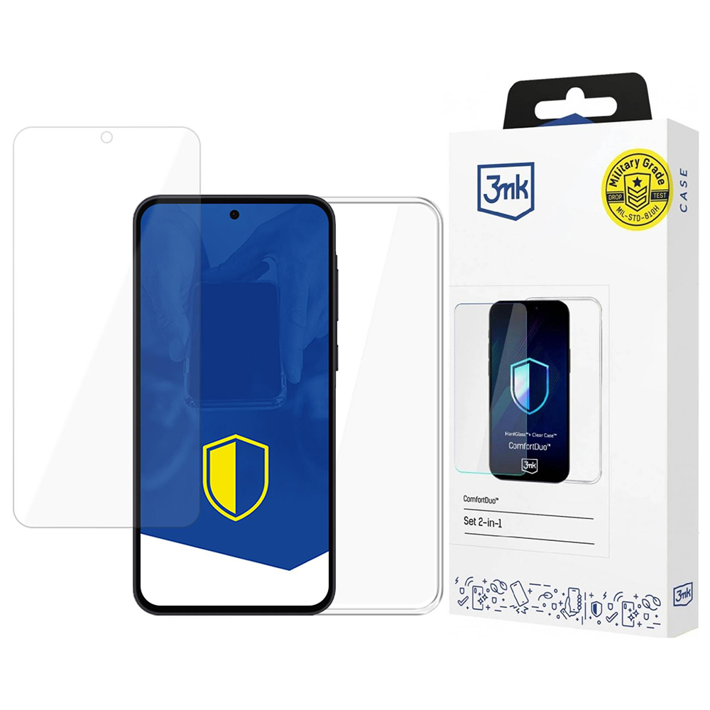 Капак за Samsung Galaxy A36 5G / A56 5G - 3mk ComfortDuo Glass + Калъф - Прозрачен