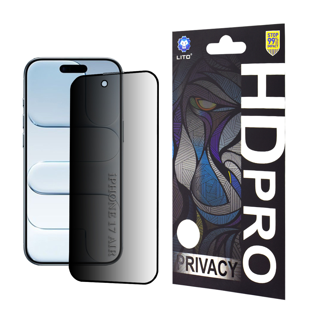Калъф за iPhone 17 Air - Lito HD Pro Privacy - Черен