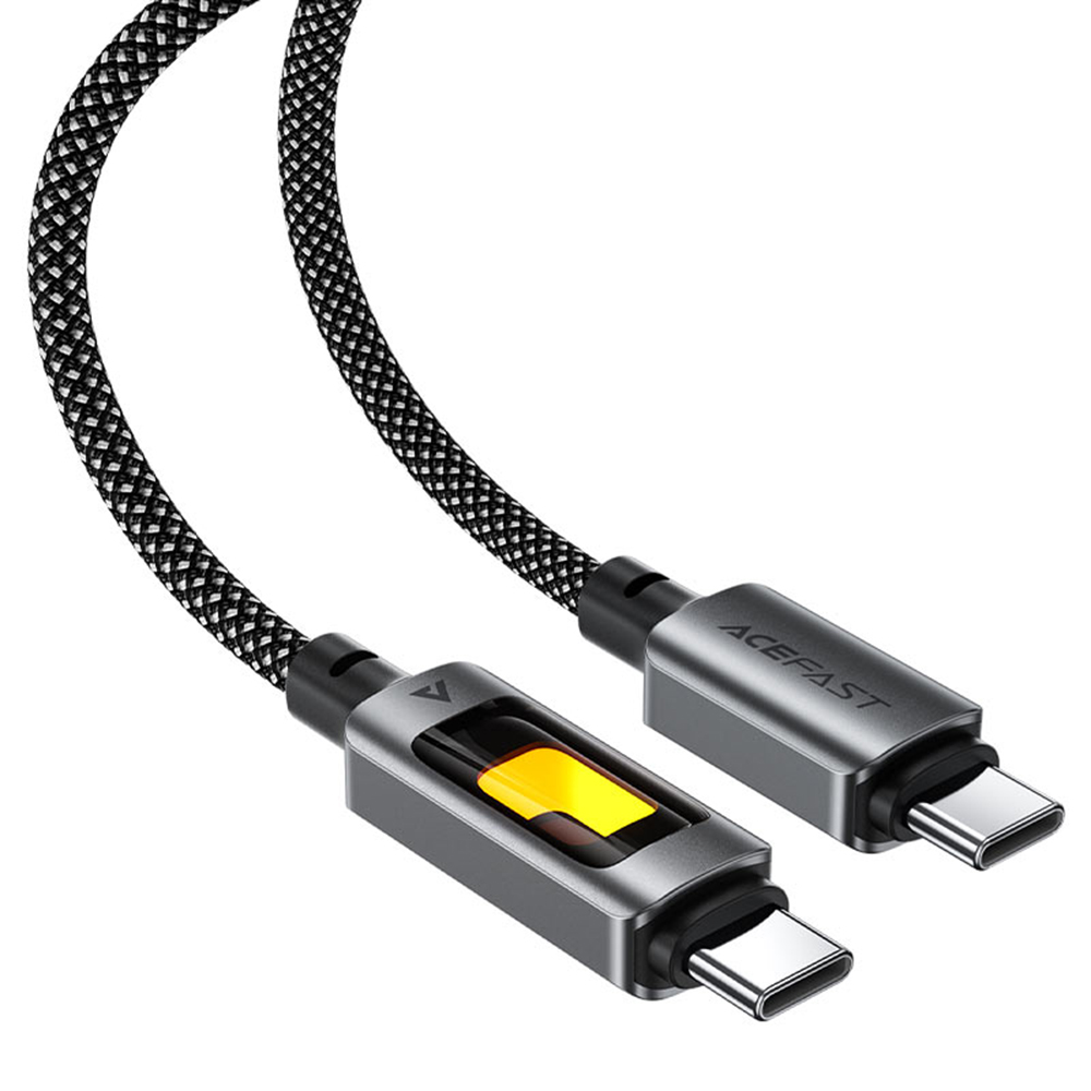 Кабел за зареждане Type-C към Type-C, 3A, бързо зареждане, 1,2 м - Acefast (C21-03) - Черен