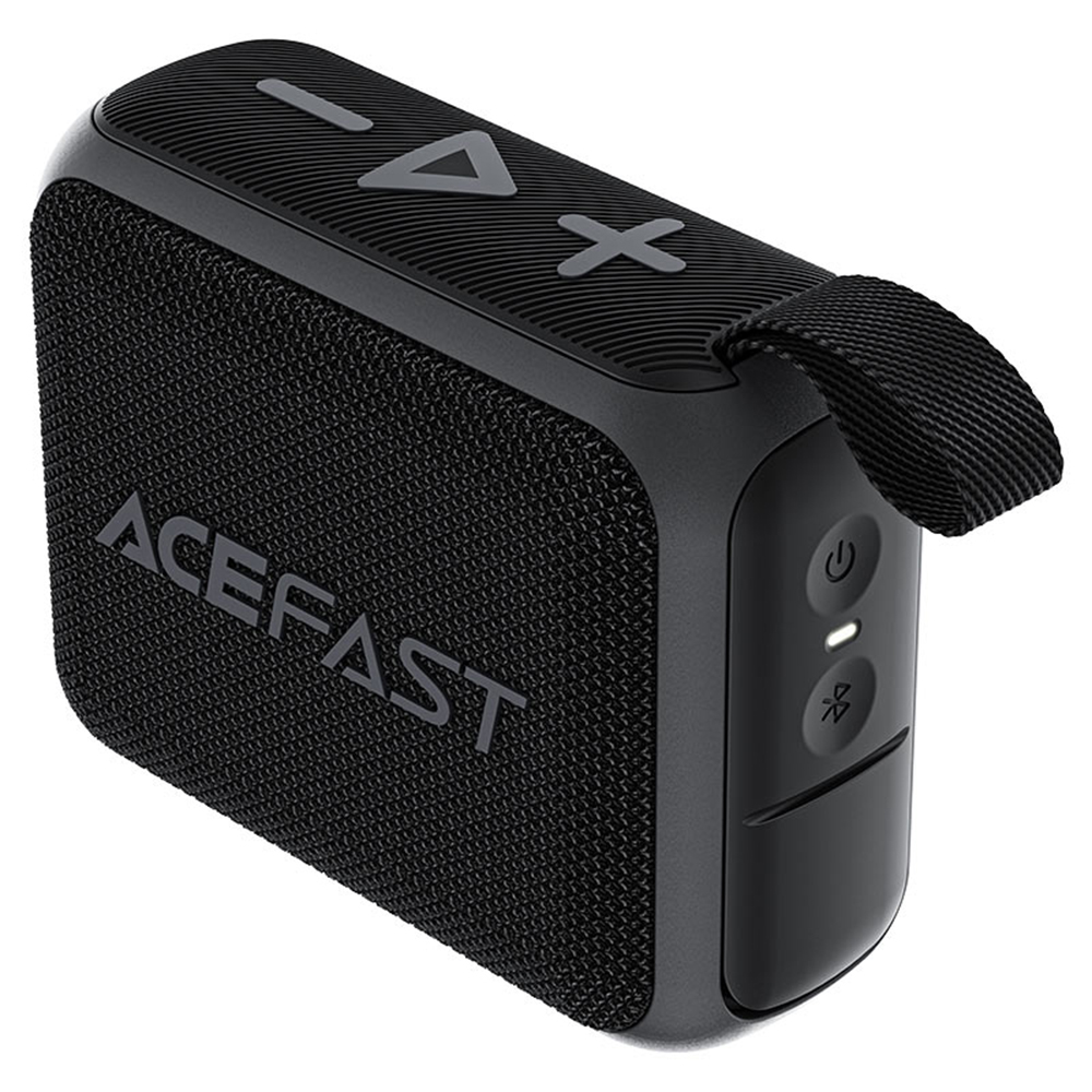 Безжичен високоговорител, преносим, Bluetooth 5.4, IPX7, Type-C, 5W, 900mAh - Acefast Go (K4) - Черен