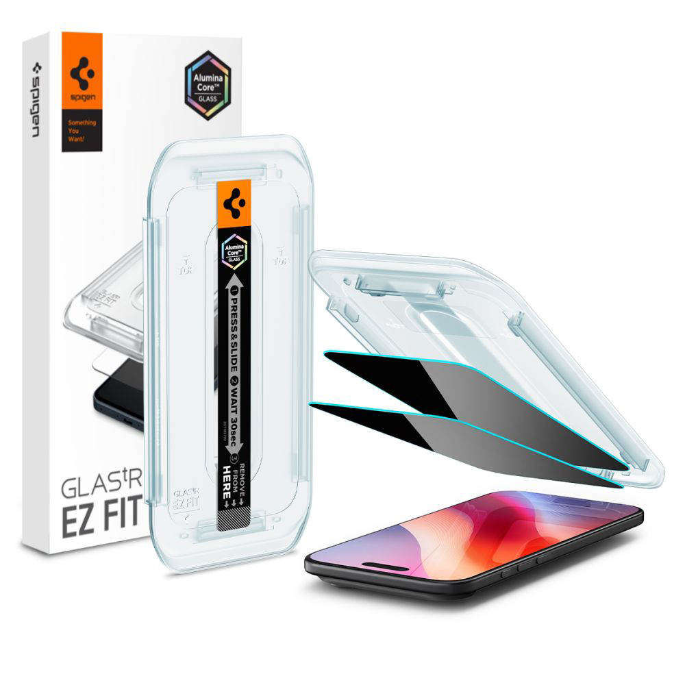 Калъф за iPhone 17 Air (комплект 2) - Spigen Glas.tR EZ FIT (AGL09862) - Поверителност