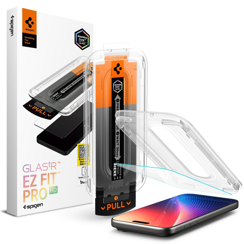Калъф за iPhone 16 Pro Max / iPhone 17 Pro Max - Spigen Glas.tR EZ FIT Pro HD (AGL10095) - Прозрачен