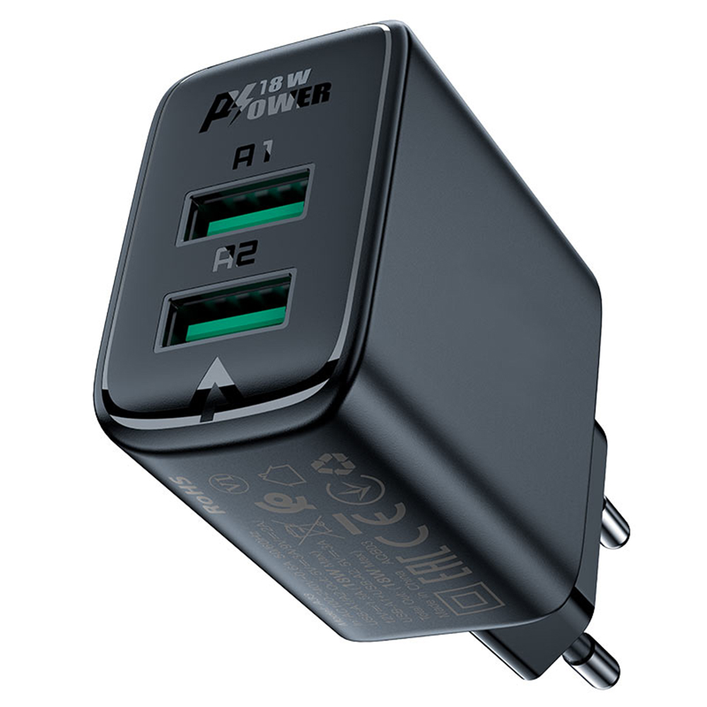 18W бързо зареждане USB зарядно - Acefast (A33) - черно