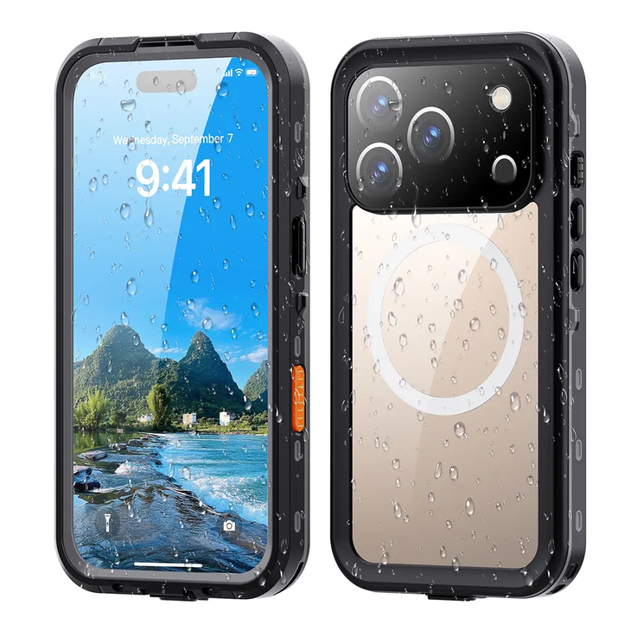 Калъф за iPhone 17 Pro - ShellBox Waterproof IP68 Case - Черен
