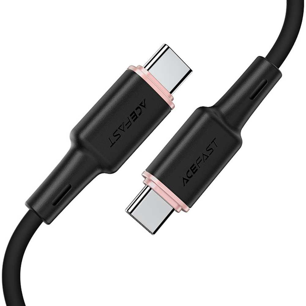 Захранващ кабел тип-C към тип-C, 60W, 3A, бързо зареждане, 1,2 м - Acefast (C2-03) - Черен