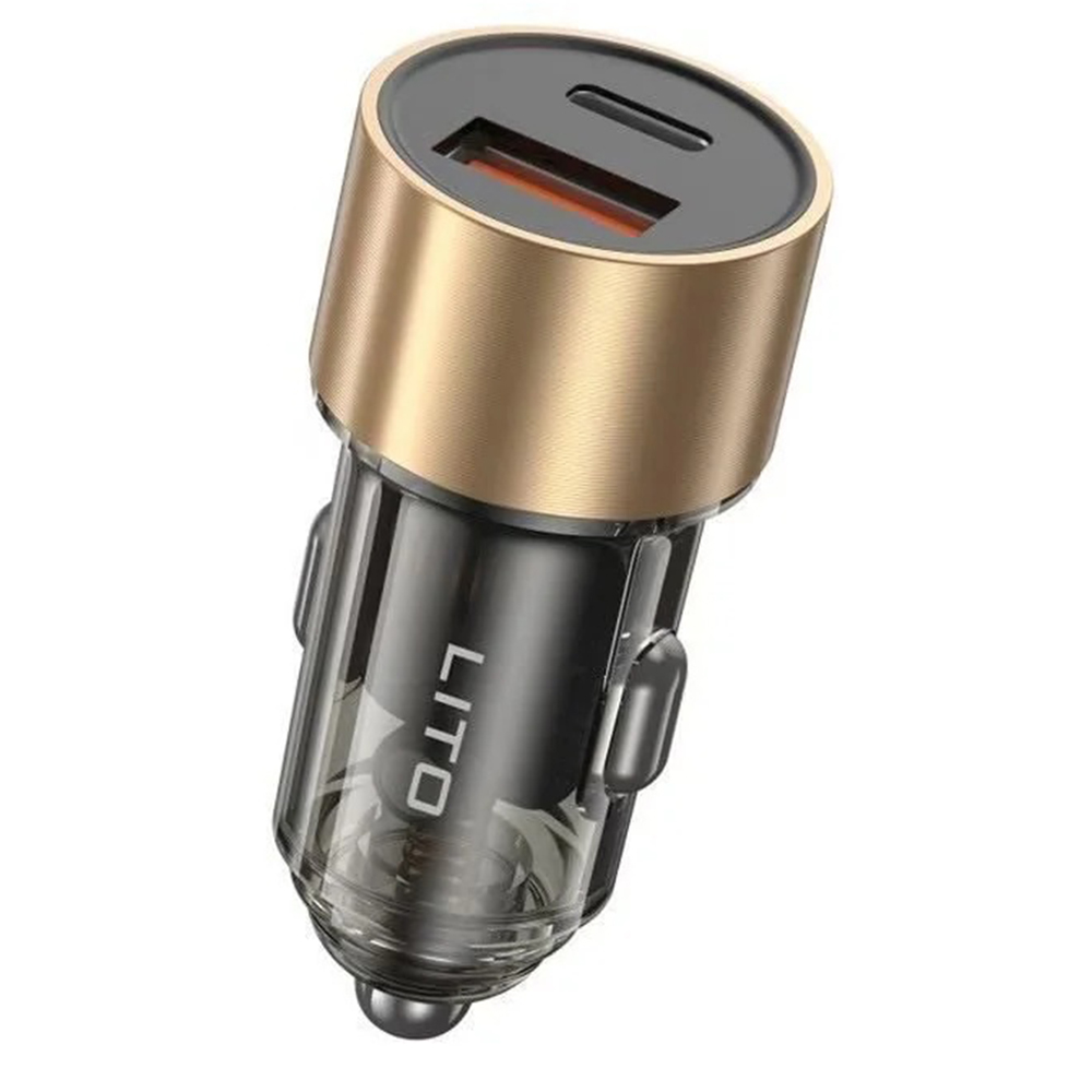 Зарядно за кола, USB-A, USB-C, 52W - Lito (IN-C04) - Черно