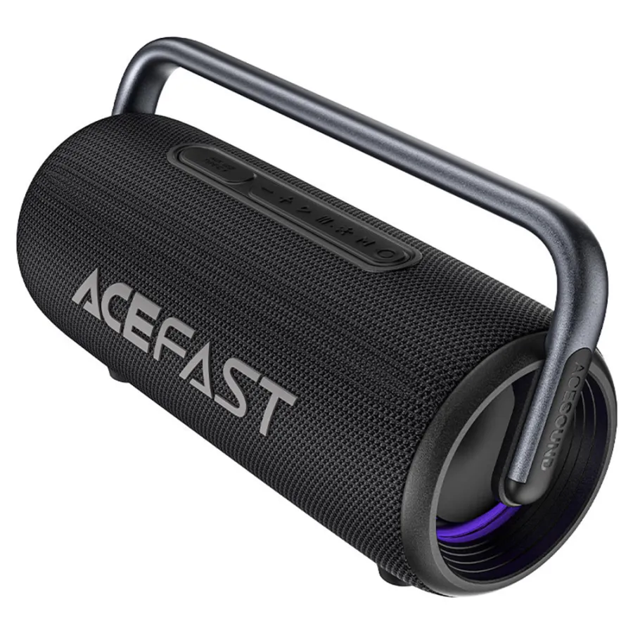 Bluetooth 5.3 високоговорител, преносим, 9600mAh, водоустойчив - Acefast (K2 Pro) - Черен