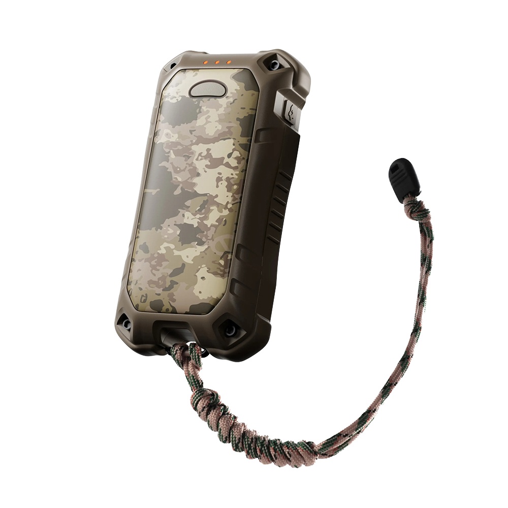 Акумулаторна грейка за ръце с външна батерия, фенерче Type-C, 10000mAh - Ocoopa UT4 Extreme (UT3201-MC-GN) - камуфлаж