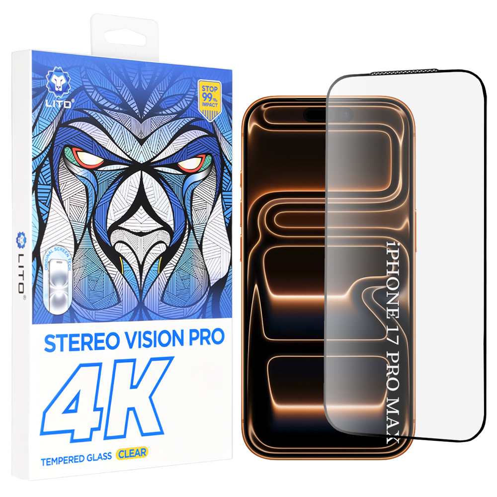 Скрийн протектор за iPhone 17 Pro Max - Lito D+ Max 4K - Черен