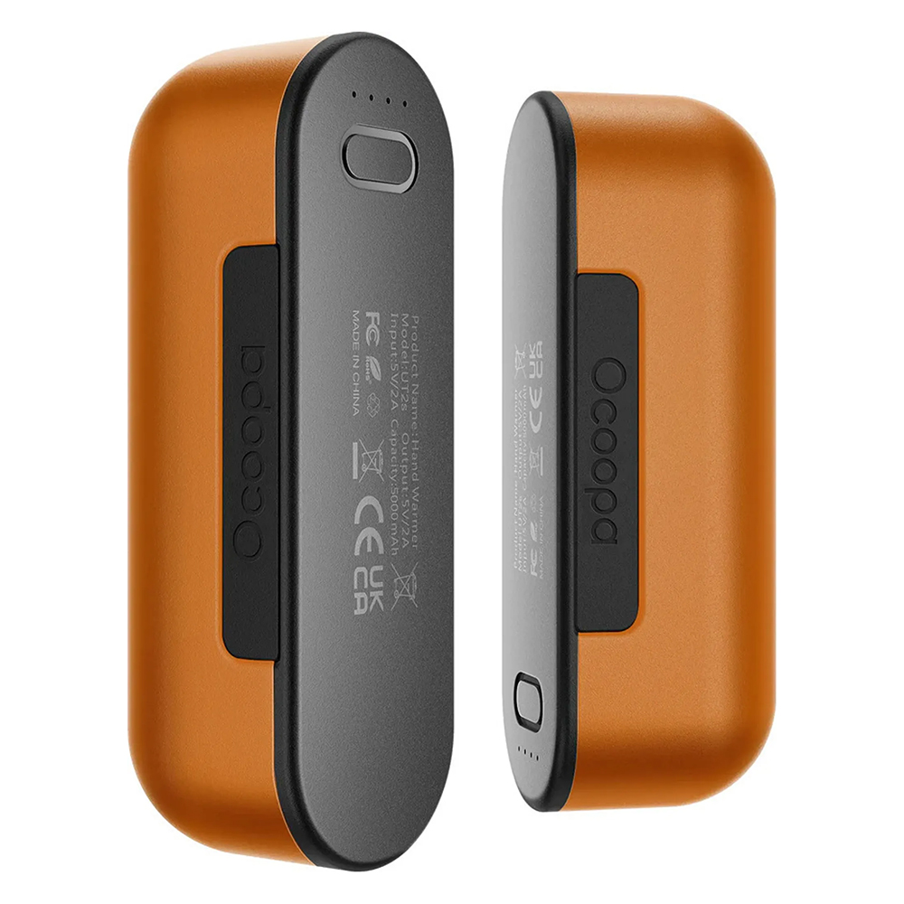 Нагревател за ръце с Power Bank, Type-C, електрически, магнитен дизайн, MagTwin, 2x 5000mAh - Ocoopa (UT2S-OG) - Оранжев