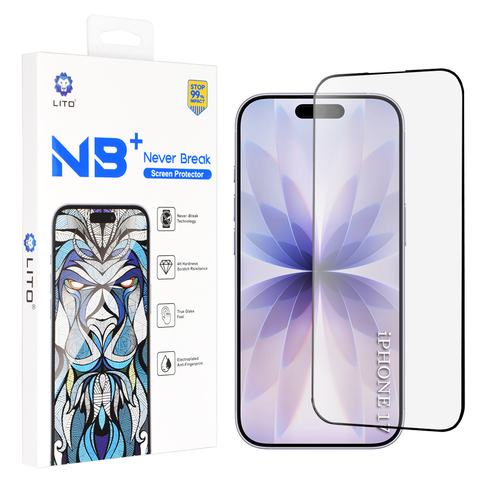 Калъф за iPhone 17 / iPhone 16 Pro - Lito NB Screen Protector - Черен