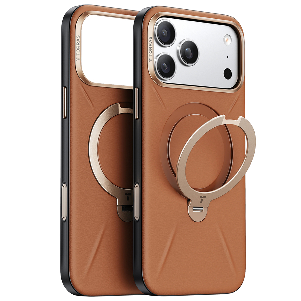 Калъф за iPhone 17 Pro - Torras QPRO Leather Series - Кафяв