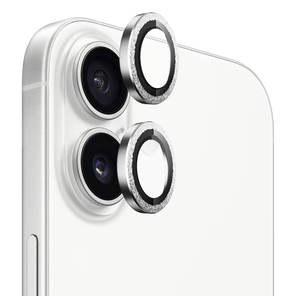 Калъф за iPhone 17 - Blueo Original Metal Frame Lens Glass - Сребрист Diamond