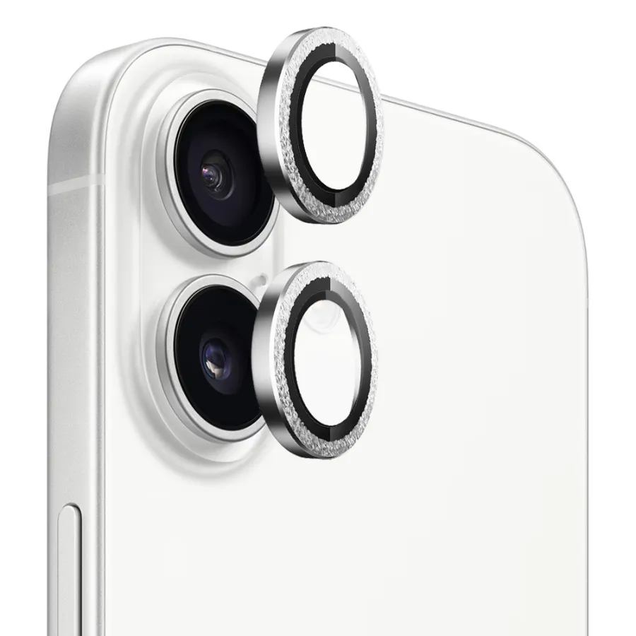 Калъф за iPhone 17 - Blueo Original Metal Frame Lens Glass - Сребрист Diamond