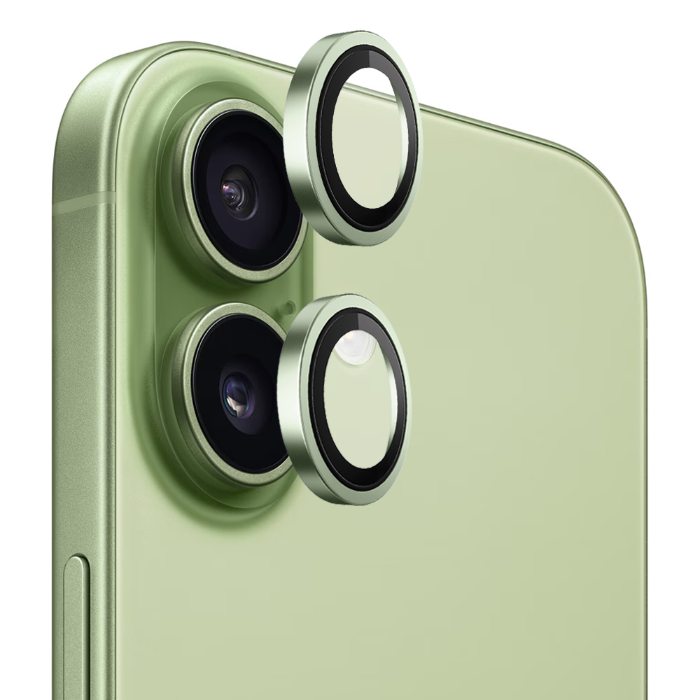 Калъф за iPhone 17 - Blueo Original Metal Frame Lens Lens Glass - Зелен