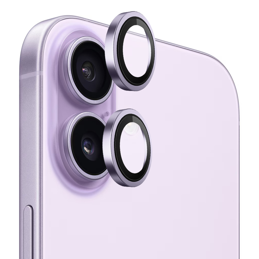 Калъф за iPhone 17 - Blueo Original Metal Frame Lens Lens Glass - Лилав
